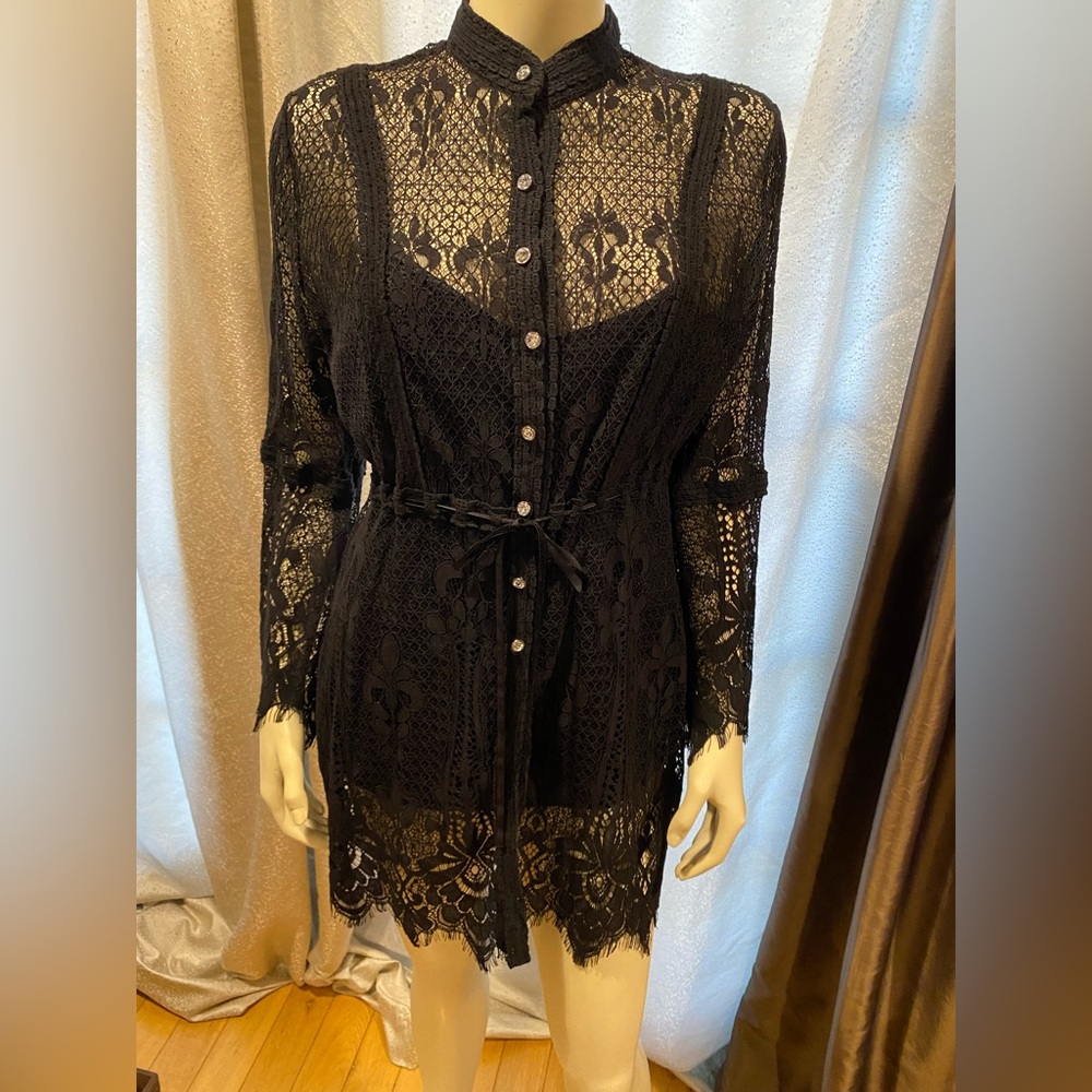 Colleen Lopez Black Romance Lace Tunic
